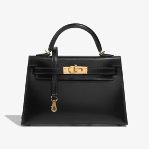 Hermès Replica Mini Kelly Box Black GHW - DLF