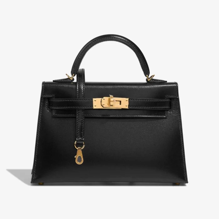 Hermès Replica Mini Kelly Box Black GHW - DLF