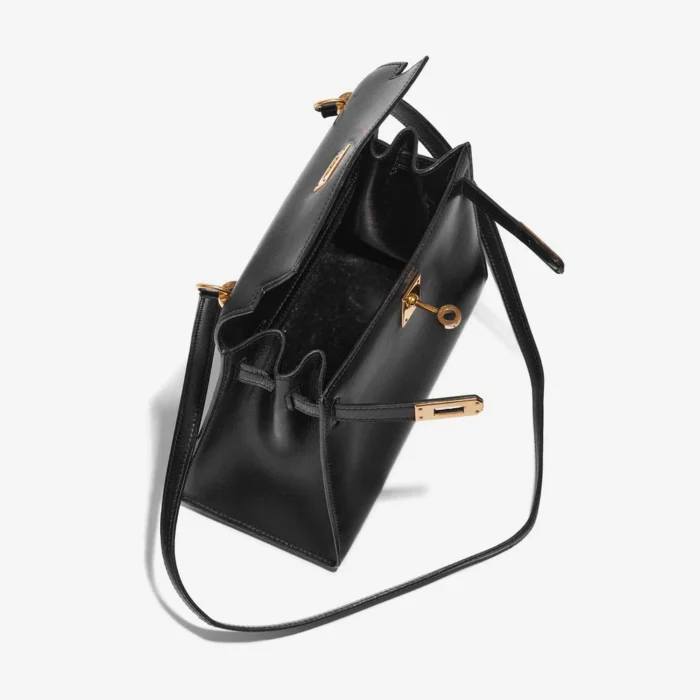 Hermès Replica Mini Kelly Box Black GHW - DLF - Image 5