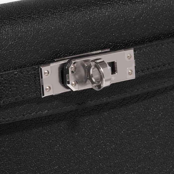 Hermès Replica Mini Kelly Chèvre Chamkila Black PHW - DLF - Image 7