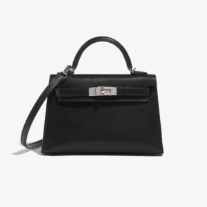 Hermès Replica Mini Kelly Chèvre Chamkila Black PHW – DLF