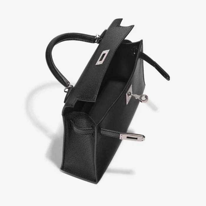 Hermès Replica Mini Kelly Chèvre Chamkila Black PHW - DLF - Image 5