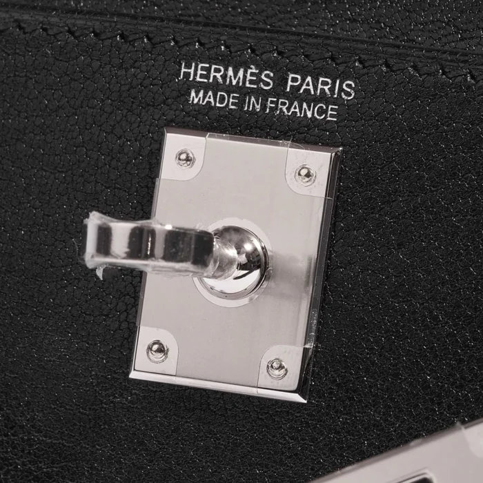 Hermès Replica Mini Kelly Chèvre Chamkila Black PHW - DLF - Image 6