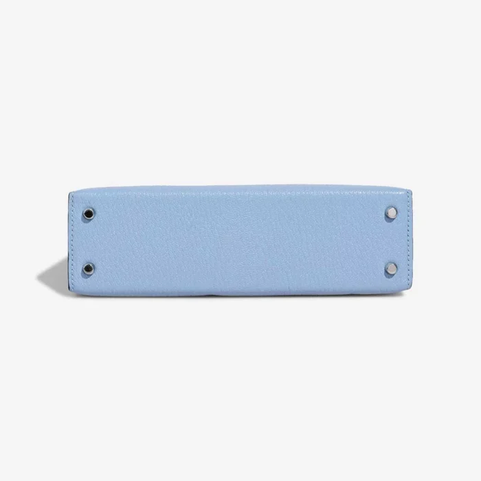 Hermès Replica Mini Kelly Chevre Mysore Bleu Celeste PHW - DLF - Image 3