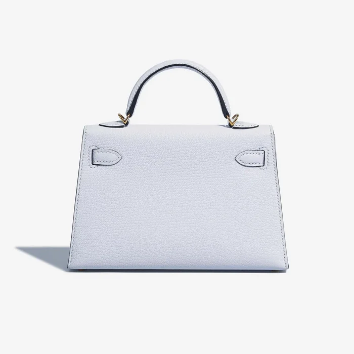 Hermès Replica Mini Kelly Chevre Mysore Blue Brume GHW - DLF - Image 2