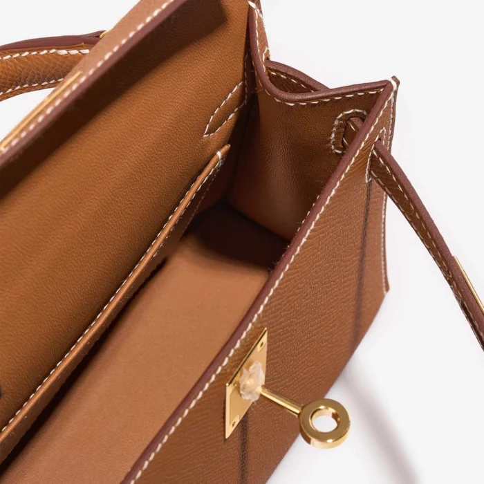 Hermès Replica Mini Kelly Epsom Gold GHW - DLF - Image 5