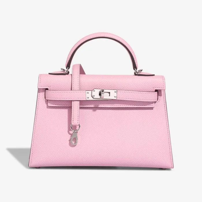 Hermès Replica Mini Kelly Epsom Mauve Sylvestre PHW - DLF