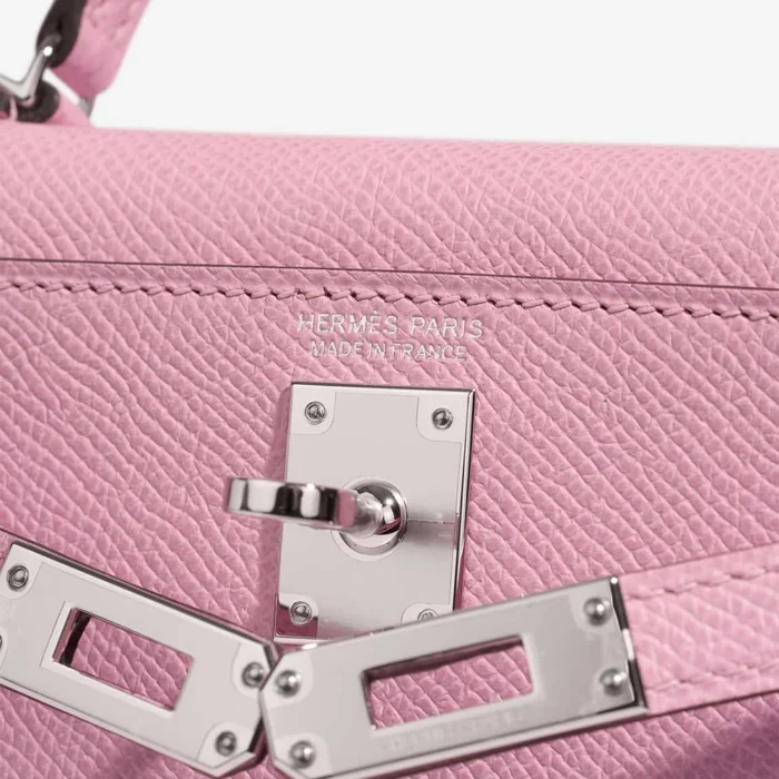Hermès Replica Mini Kelly Epsom Mauve Sylvestre PHW - DLF - Image 6