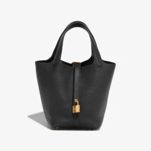 Hermès Replica Picotin 18 Clemence Black GHW - DLF