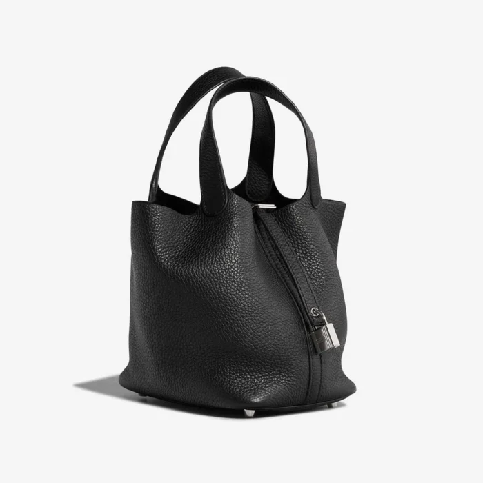 Hermès Replica Picotin 18 Clemence Black PHW - DLF - Image 5