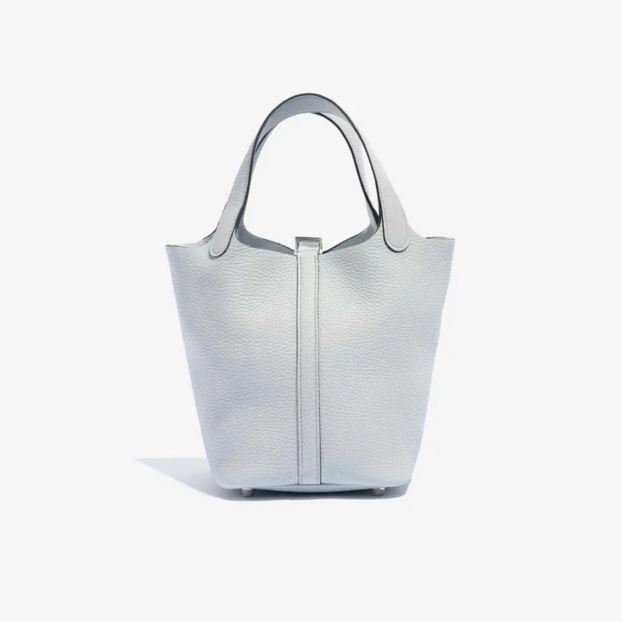 Hermès Replica Picotin 18 Clemence Blue Pale PHW - DLF - Image 2
