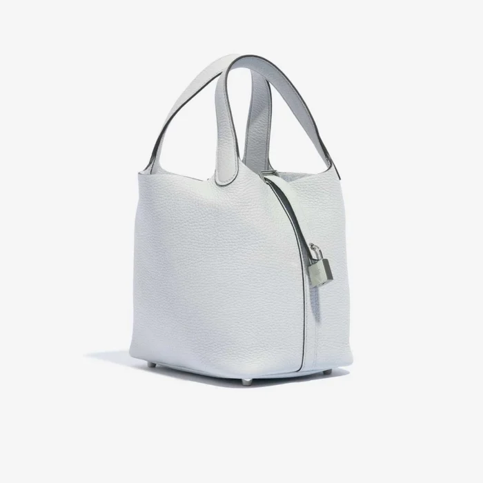 Hermès Replica Picotin 18 Clemence Blue Pale PHW - DLF - Image 4