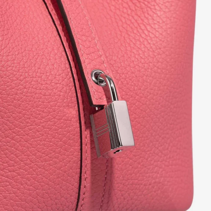 Hermès Replica Picotin 18 Clemence Rose Azalee PHW - DLF - Image 6