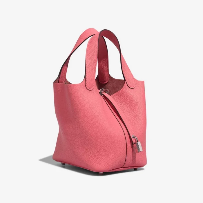 Hermès Replica Picotin 18 Clemence Rose Azalee PHW - DLF - Image 5