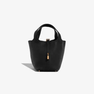 Hermès Replica Picotin 18 Taurillon Clemence Black GHW | DLF