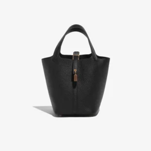 Hermès Replica Picotin 18 Taurillon Clemence Black GHW - DLF
