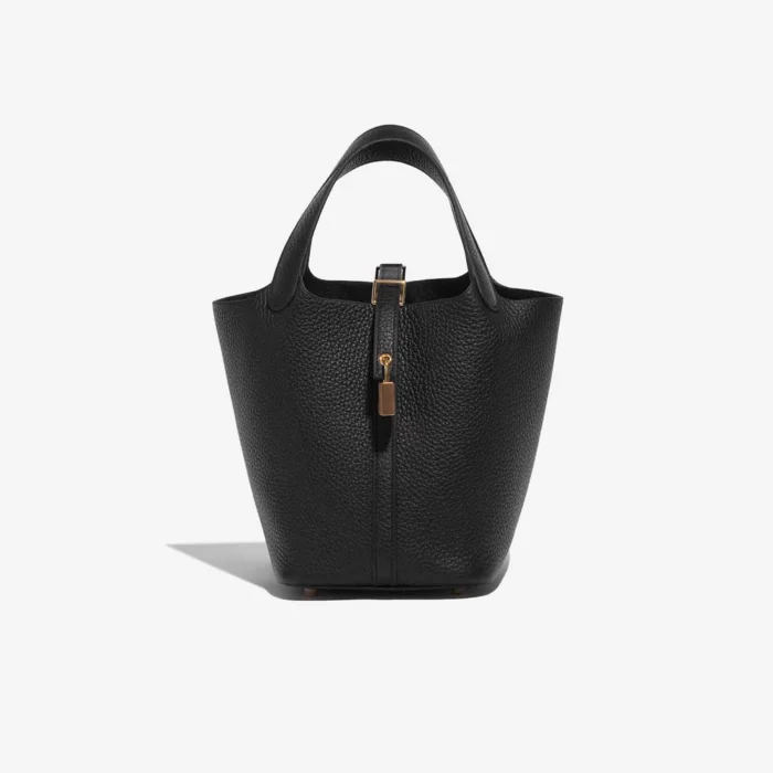 Hermès Replica Picotin 18 Taurillon Clemence Black GHW - DLF