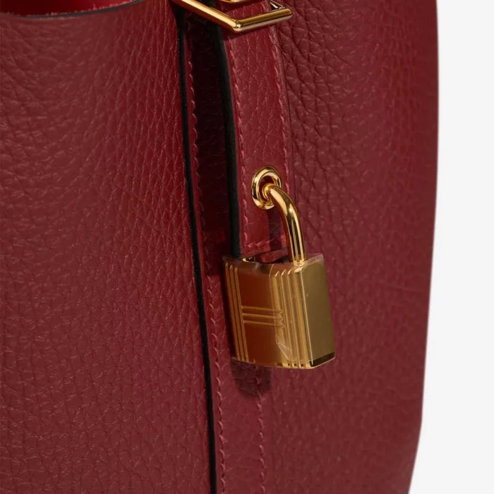 Hermès Replica Picotin 18 Taurillon Clemence Rouge H GHW - DLF - Image 7