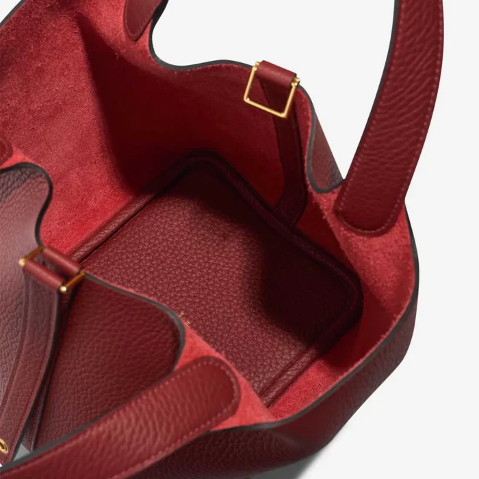Hermès Replica Picotin 18 Taurillon Clemence Rouge H GHW - DLF - Image 6