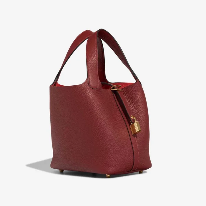 Hermès Replica Picotin 18 Taurillon Clemence Rouge H GHW - DLF - Image 5