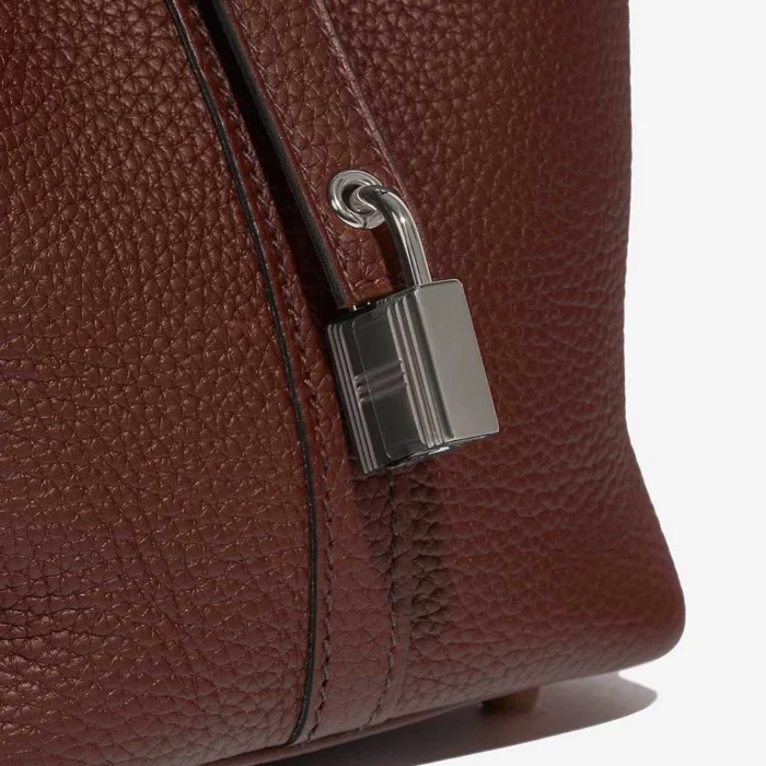 Hermès Replica Picotin 18 Taurillon Clemence Rouge Sellier PHW - DLF - Image 6