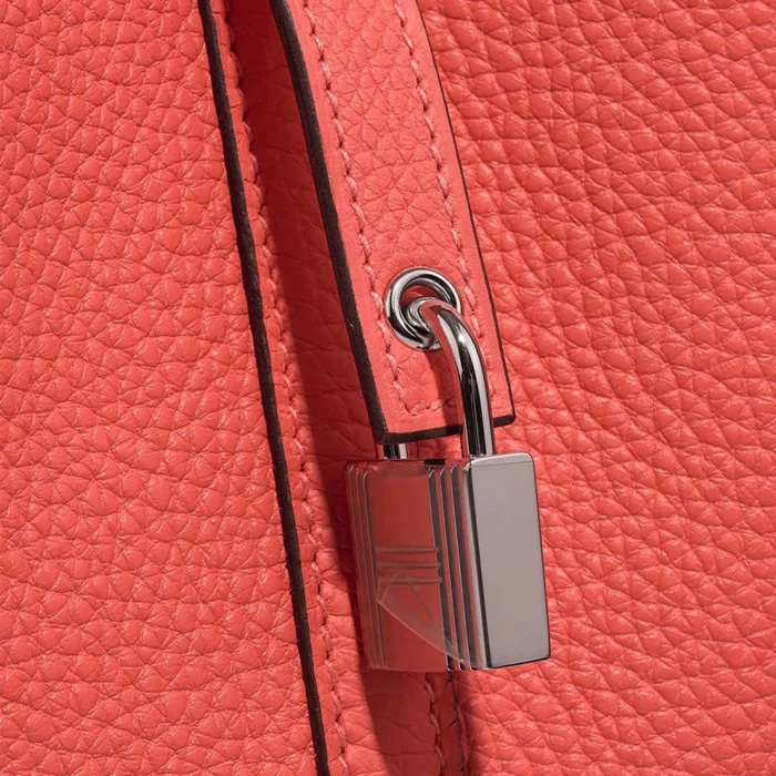 Hermès Replica Picotin 22 Clemence Rose Texas PHW - DLF - Image 6