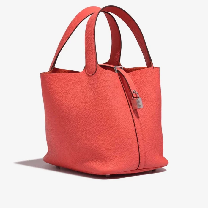 Hermès Replica Picotin 22 Clemence Rose Texas PHW - DLF - Image 5