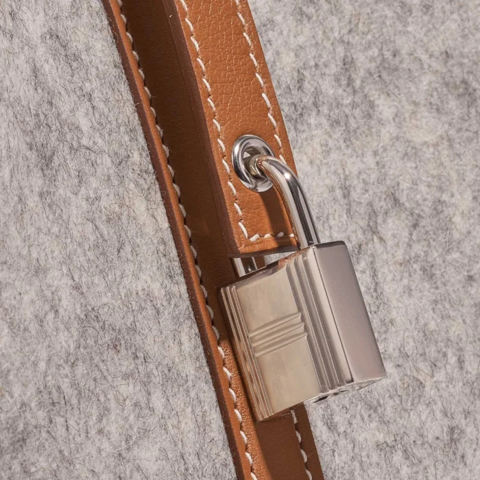 Hermès Replica Picotin 22 Felt Gris Clair/Gold PHW - DLF - Image 7