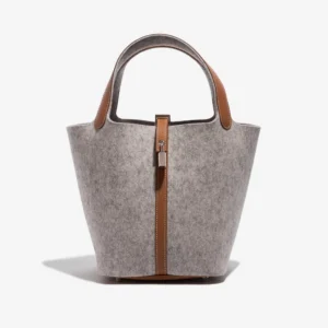 Hermès Replica Picotin 22 Felt Gris Clair/Gold PHW – DLF