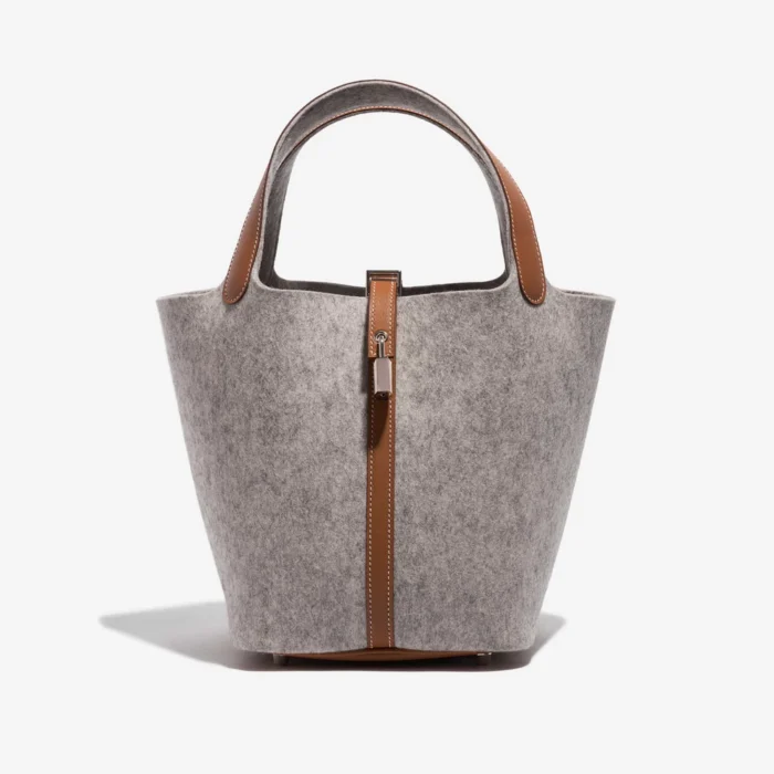 Hermès Replica Picotin 22 Felt Gris Clair/Gold PHW – DLF
