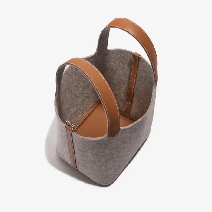 Hermès Replica Picotin 22 Felt Gris Clair/Gold PHW - DLF - Image 5