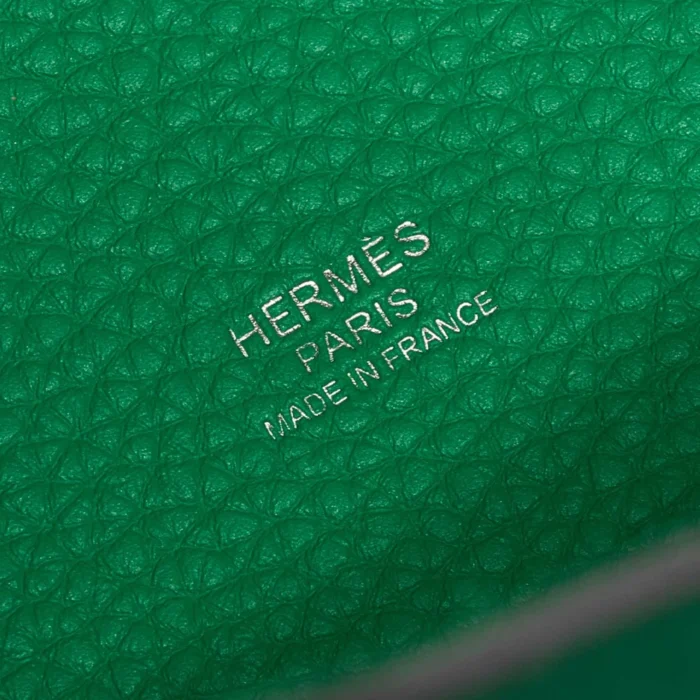 Hermès Replica Picotin 22 Taurillon Clemence Bambou/Vert Bosphore PHW - DLF - Image 6