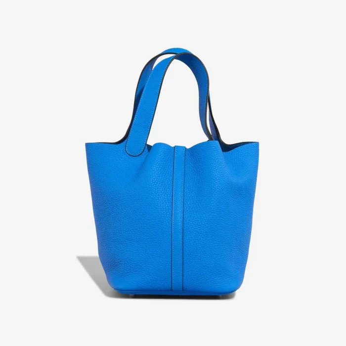 Hermès Replica Picotin 22 Taurillon Clemence Bleu Hydra PHW - DLF - Image 3