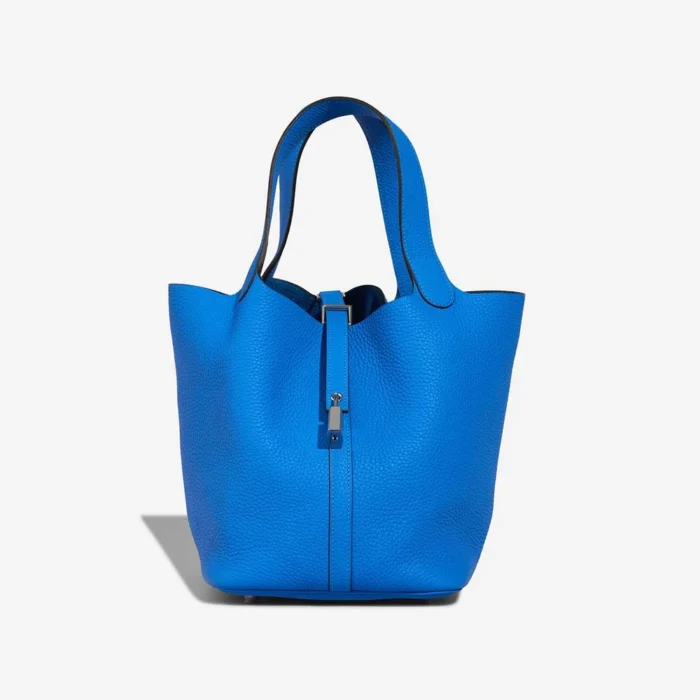 Hermès Replica Picotin 22 Taurillon Clemence Bleu Hydra PHW - DLF