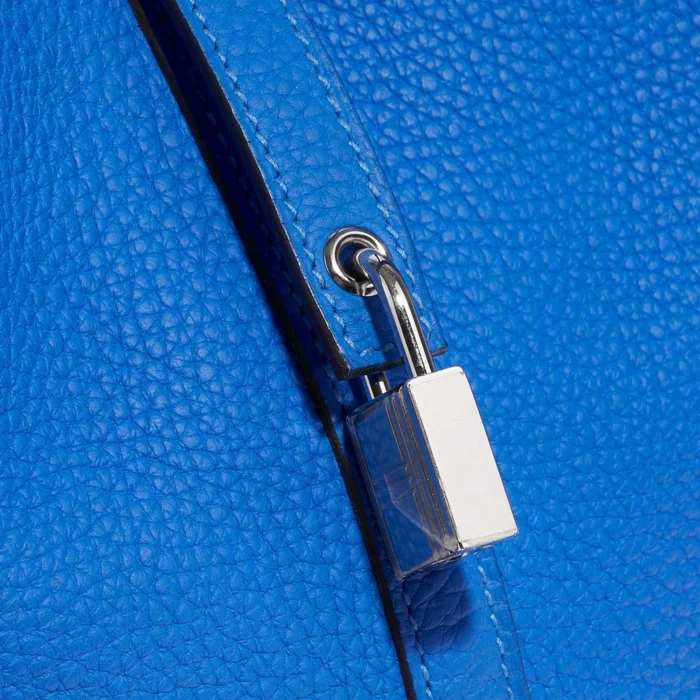 Hermès Replica Picotin 22 Taurillon Clemence Blue Hydra PHW - DLF - Image 7