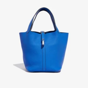 Hermès Replica Picotin 22 Taurillon Clemence Blue Hydra PHW