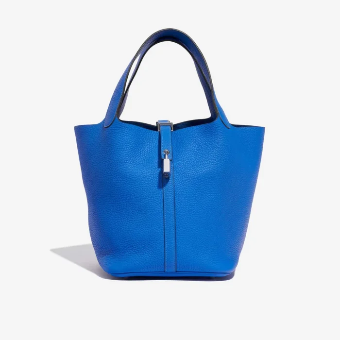 Hermès Replica Picotin 22 Taurillon Clemence Blue Hydra PHW