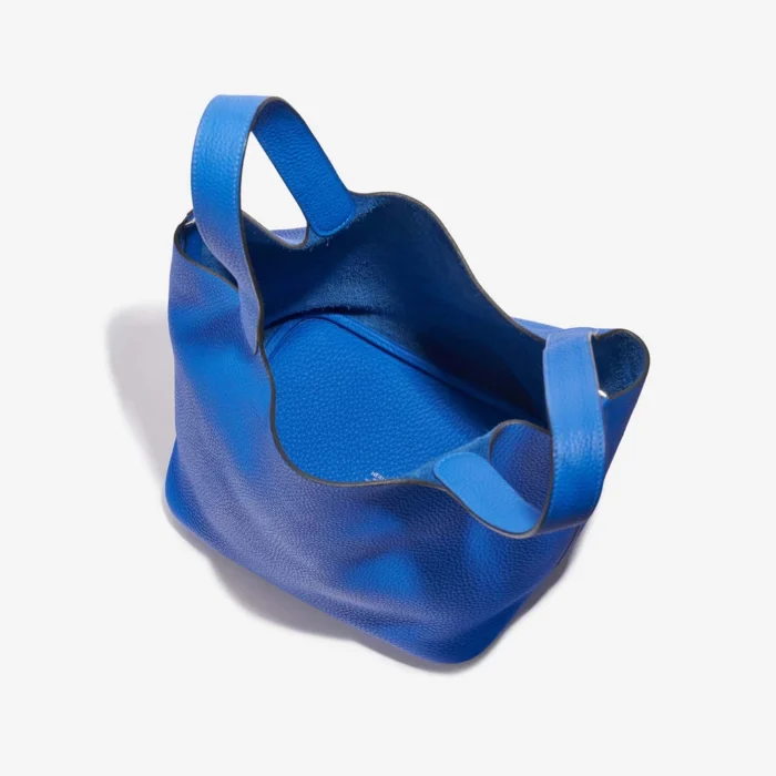 Hermès Replica Picotin 22 Taurillon Clemence Blue Hydra PHW - DLF - Image 5