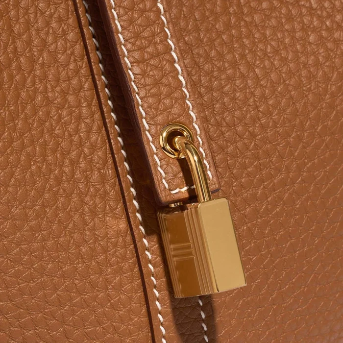 Hermès Replica Picotin 22 Taurillon Clemence Gold GHW - DLF - Image 6