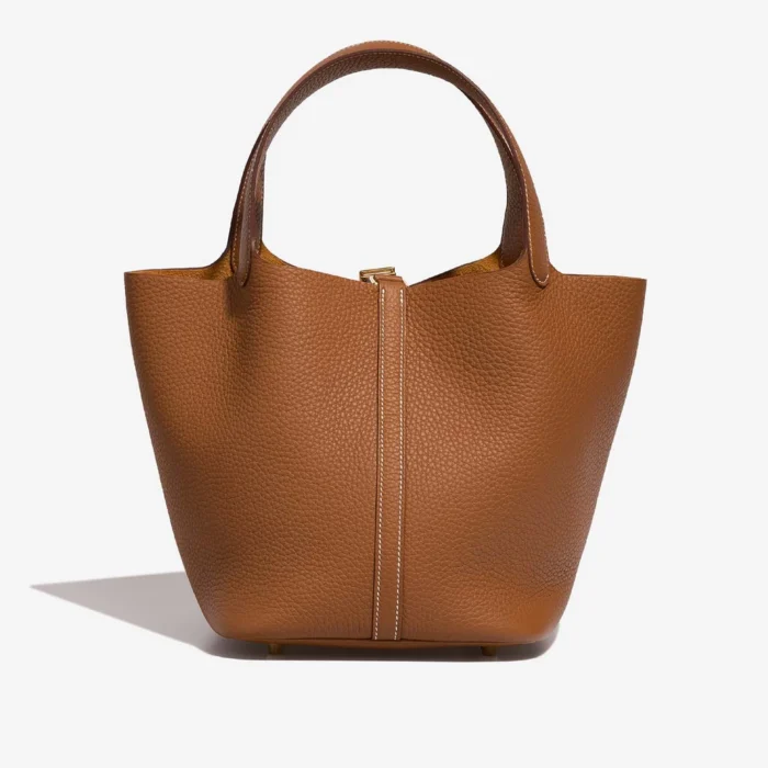 Hermès Replica Picotin 22 Taurillon Clemence Gold GHW - DLF - Image 3