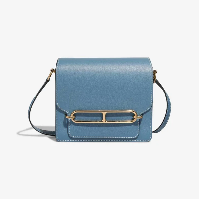 Hermès Replica Roulis 18 Evercolor Bleu Jean GHW - DLF
