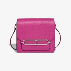 Hermès Replica Roulis 18 Ostrich Rose Pourpre PHW - DLF