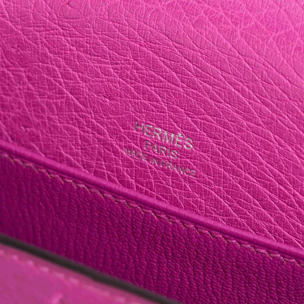 Hermès Replica Roulis 18 Ostrich Rose Pourpre PHW - DLF - Image 2