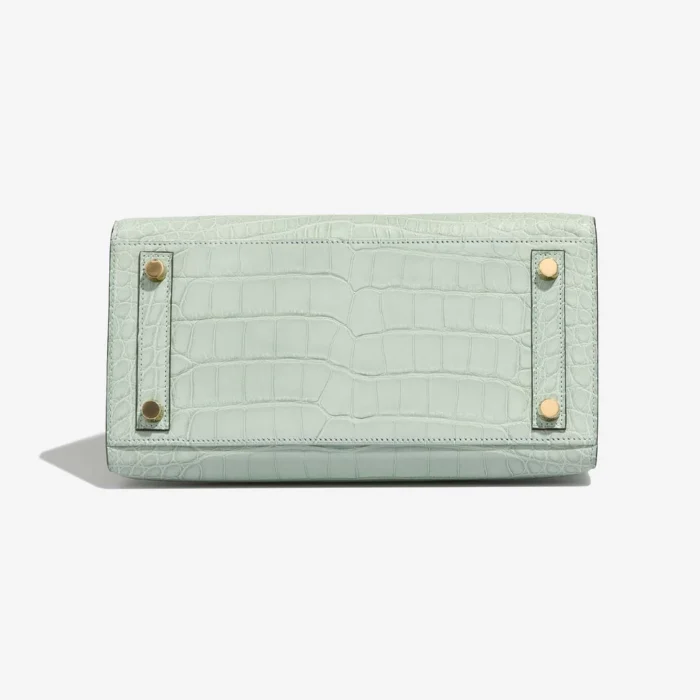 High-End Hermès Inspired Birkin 25 Matte Alligator Vert d’Eau GHW - Direct Luxury Fashion - Image 3
