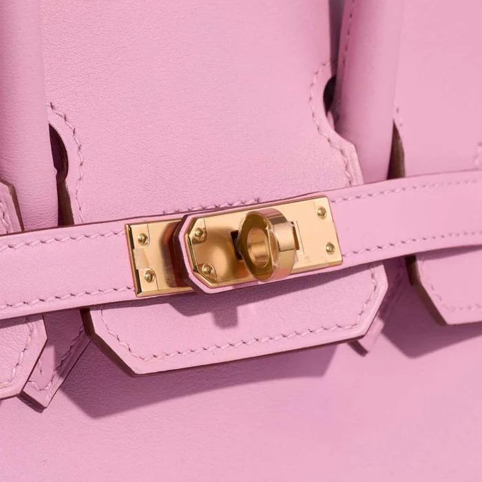 High-End Hermès Inspired Birkin 25 Swift Mauve Sylvestre GHW - Direct Luxury Fashion - Image 7
