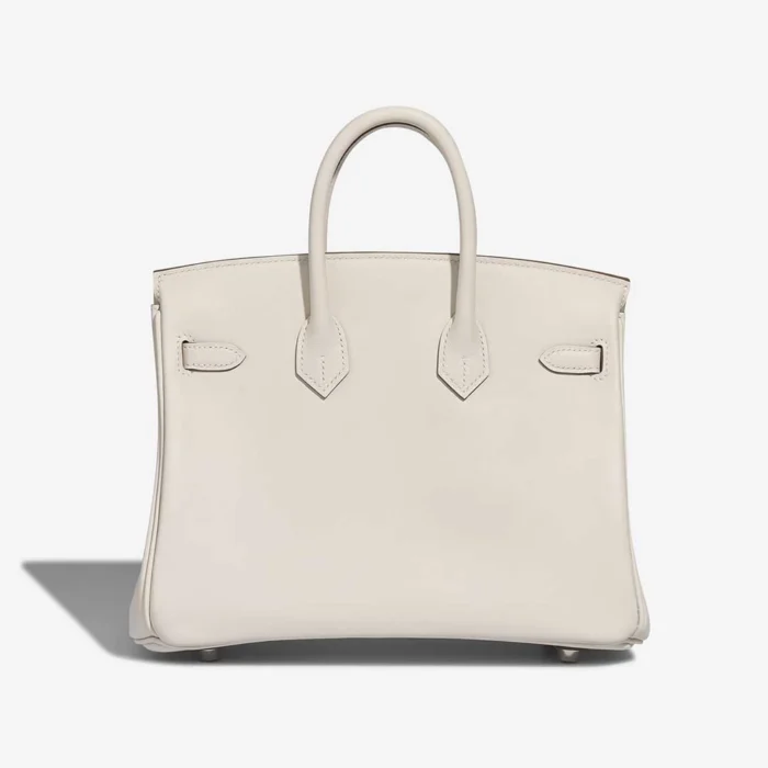 High-End Hermès Inspired Birkin 25 Swift Mushroom PHW - Direct Luxury Fashion - Image 2