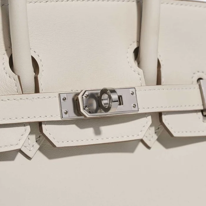 High-End Hermès Inspired Birkin 25 Swift Mushroom PHW - Direct Luxury Fashion - Image 6