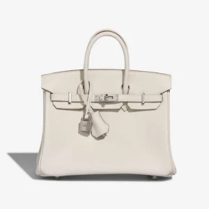 High-End Hermès Inspired Birkin 25 Swift Mushroom PHW - Direct Luxury Fashion