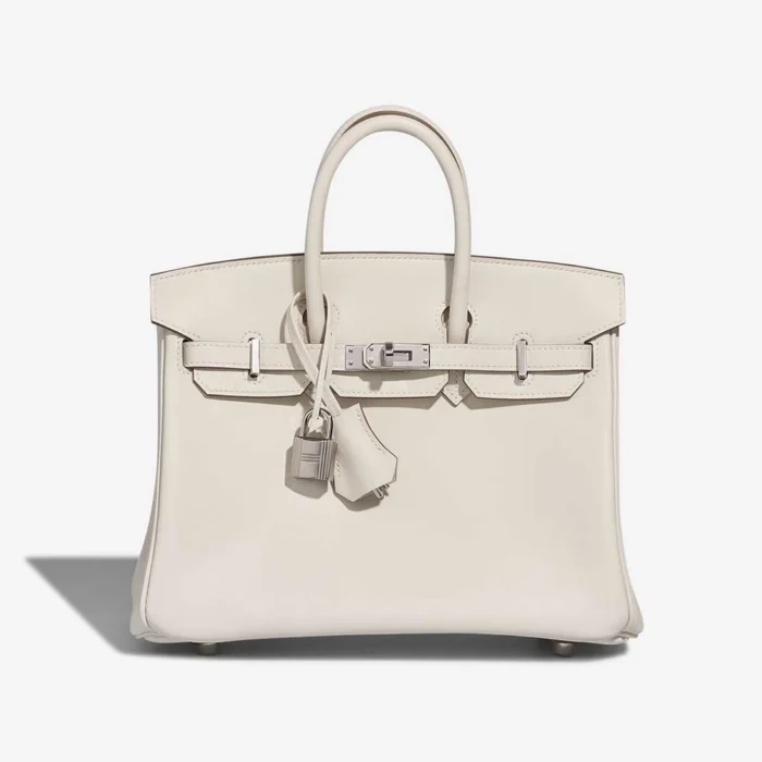 High-End Hermès Inspired Birkin 25 Swift Mushroom PHW - Direct Luxury Fashion