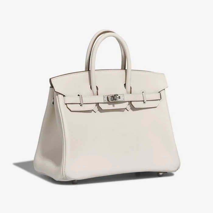 High-End Hermès Inspired Birkin 25 Swift Mushroom PHW - Direct Luxury Fashion - Image 4